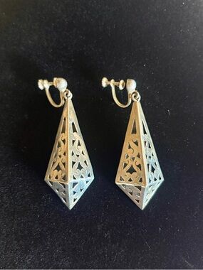 Vintage Erick’s Sterling Silver Teardrop Earrings MCM Taxco, Mexico